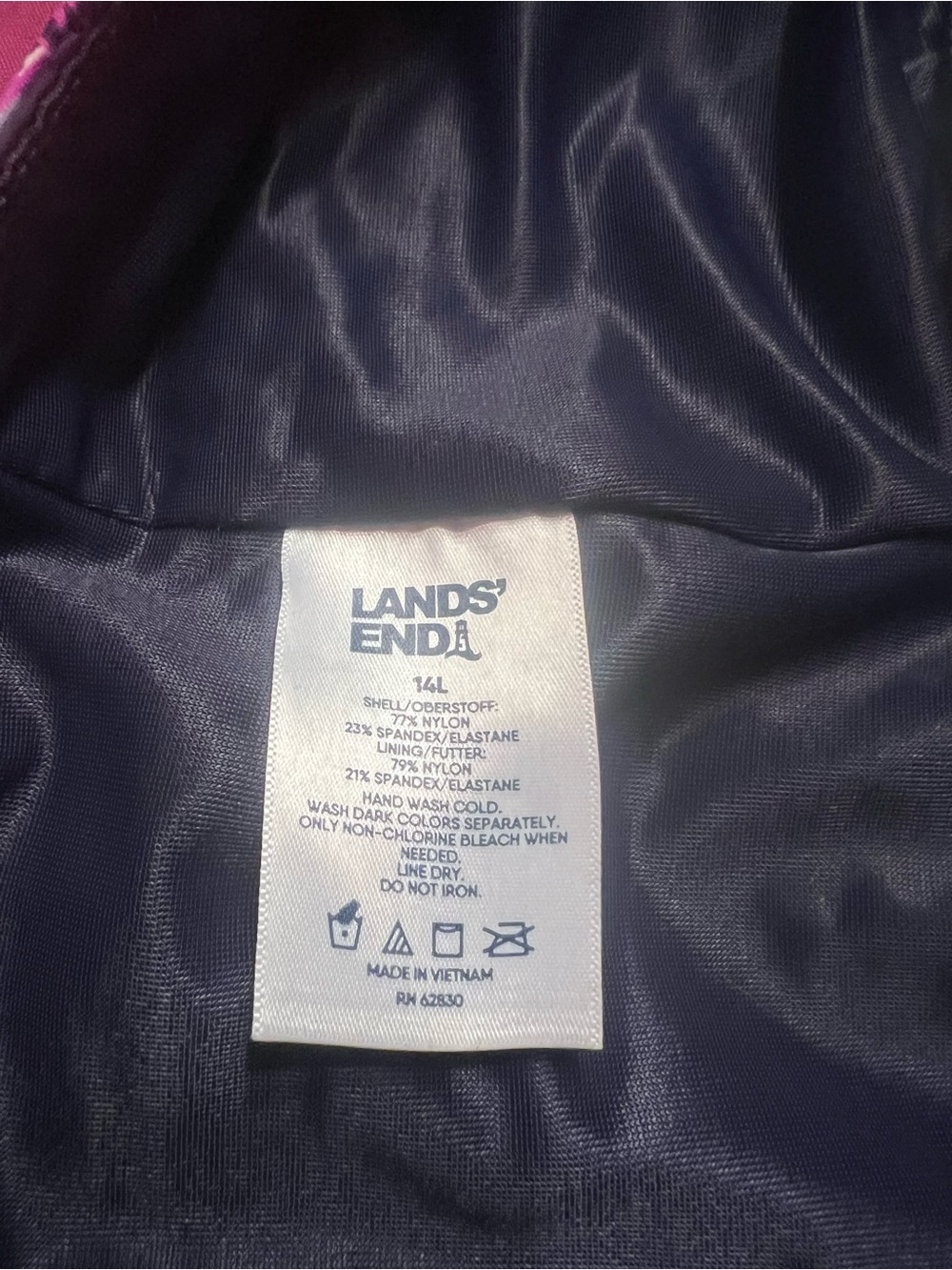 Lands End Women's Paisley Print Swim Skirt 14 long - Picture 5 of 5